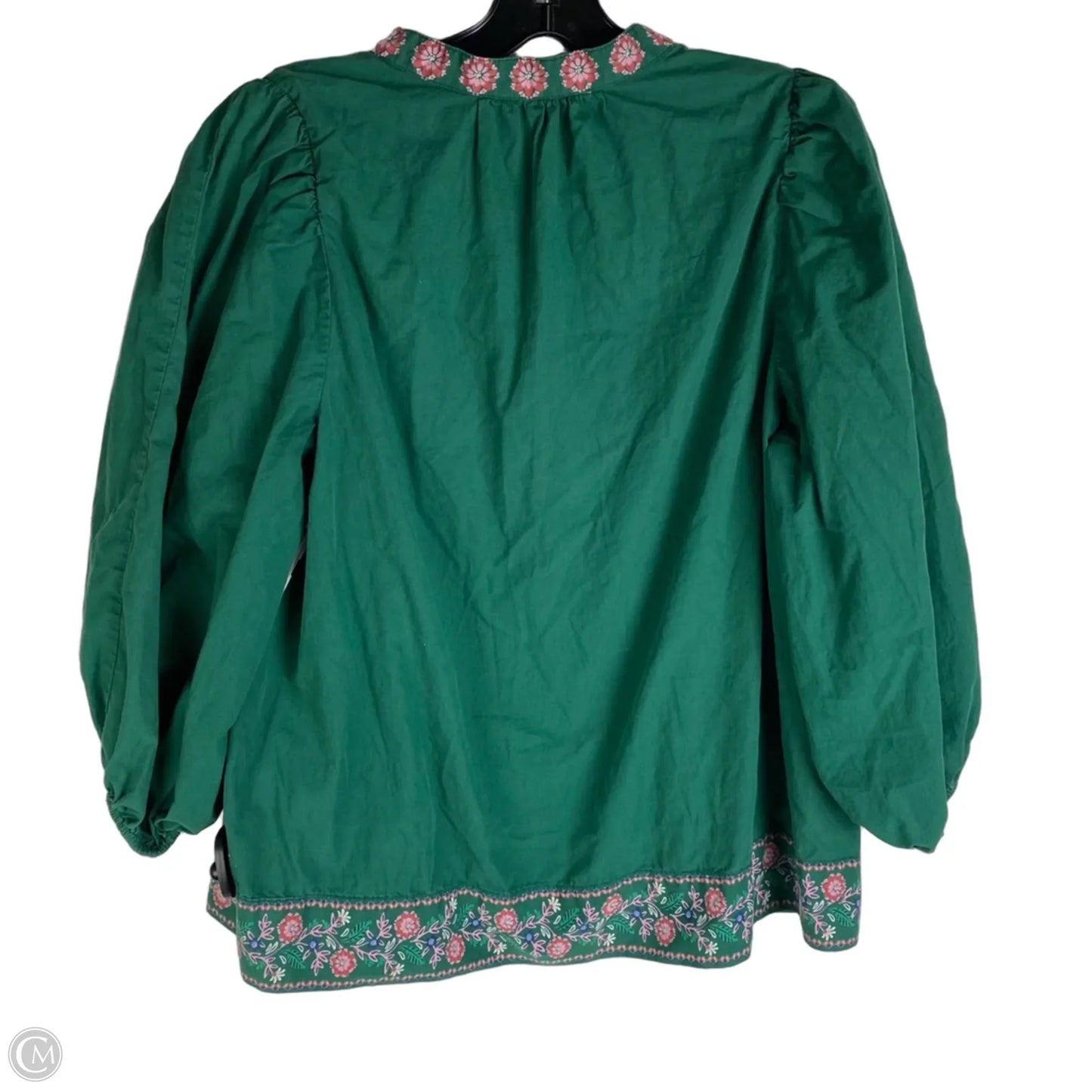 Top Long Sleeve By Crown And Ivy In Green, Size: L