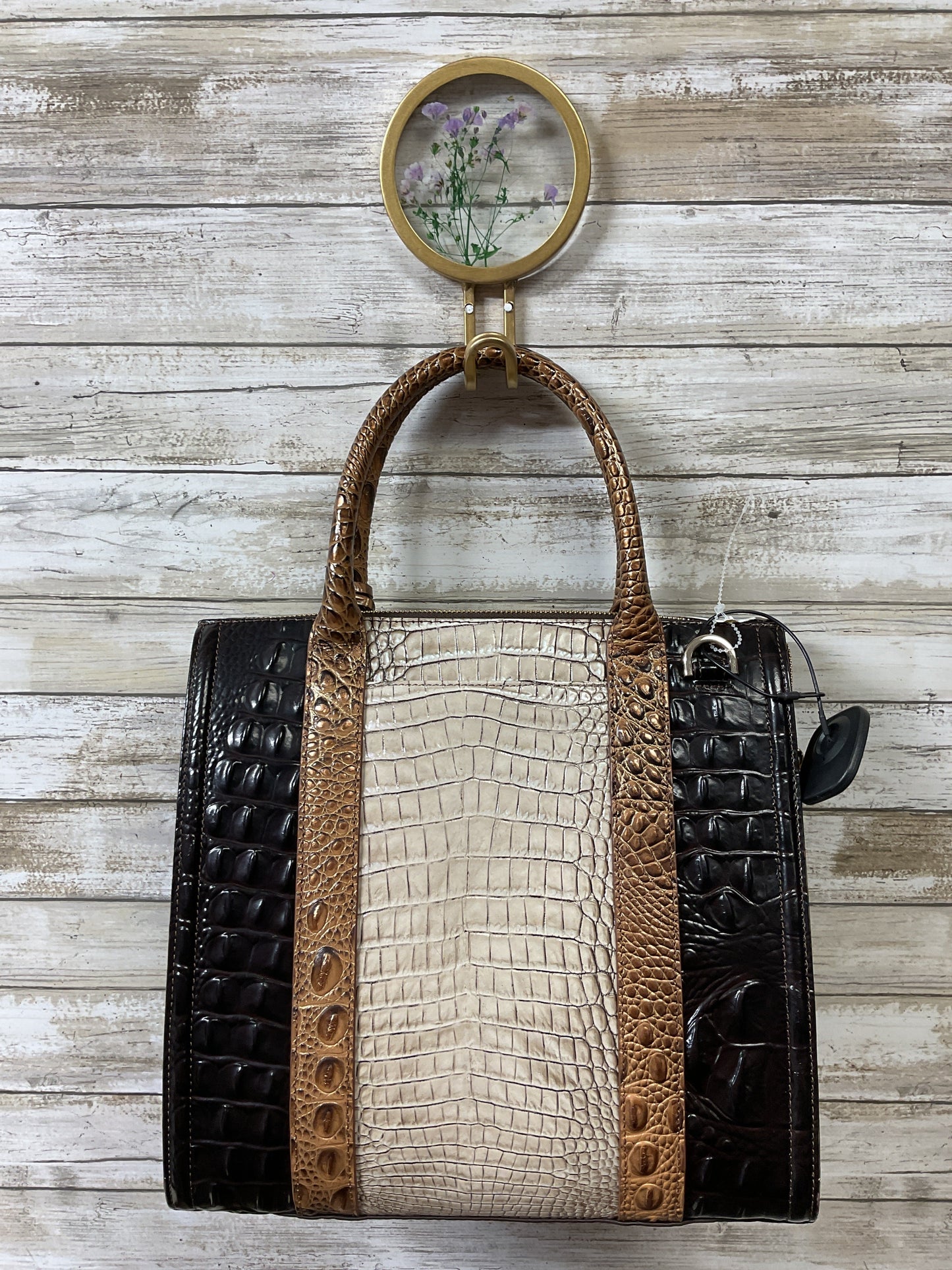 Handbag Designer By Brahmin In Brown, Size:Large