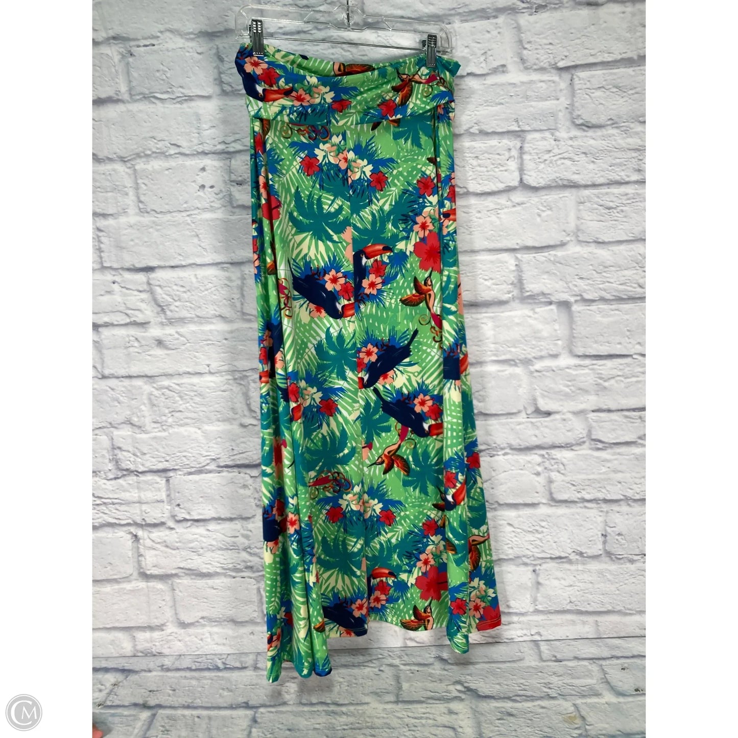 Skirt Midi By Honey & Lace In Blue & Green, Size: 8