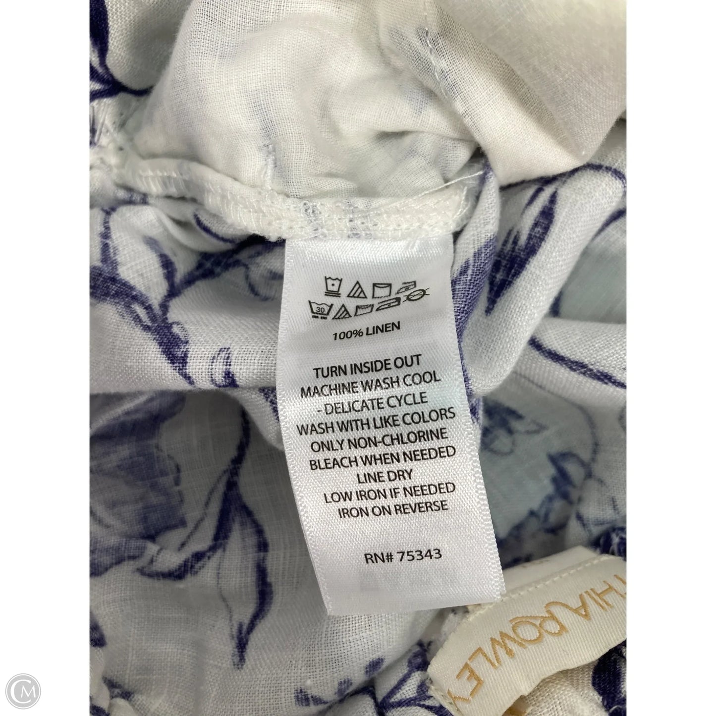 Skirt Midi By Cynthia Rowley In Blue & White, Size: 14
