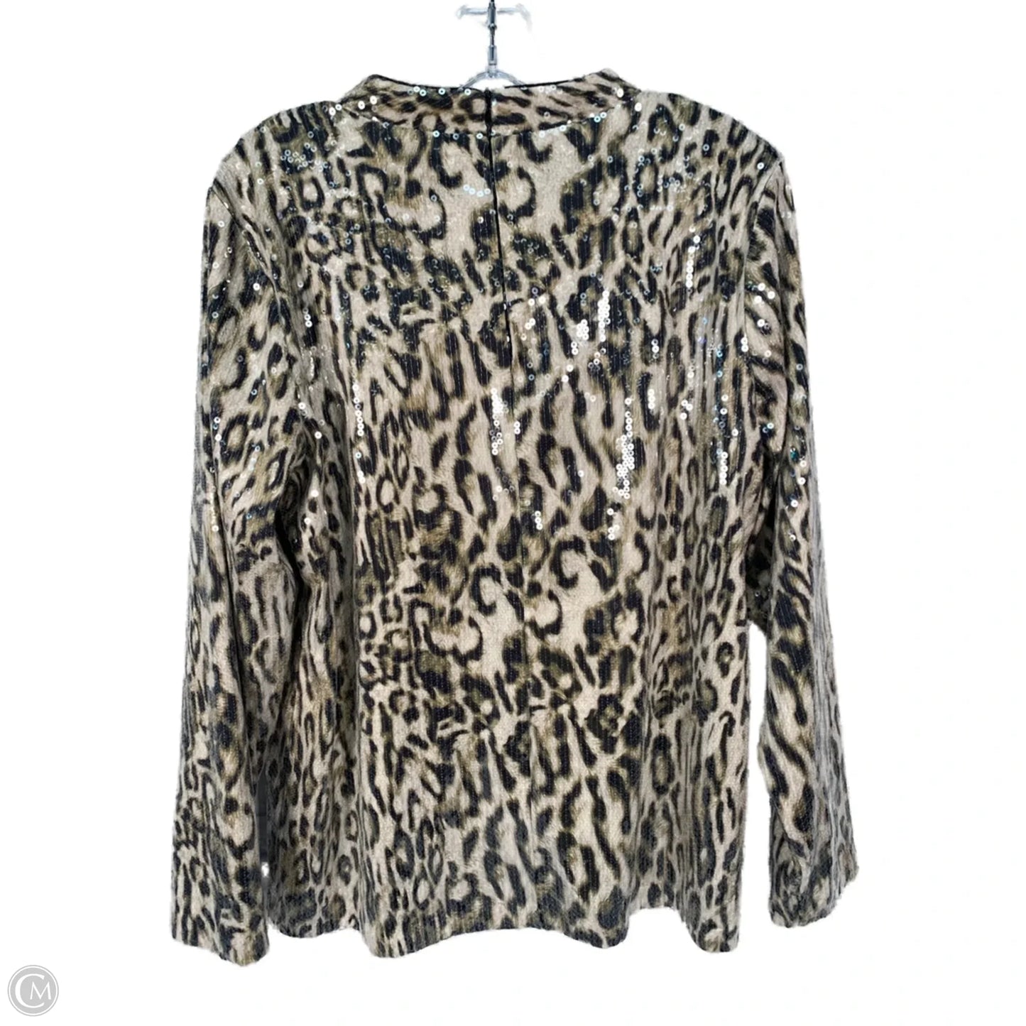 Top Long Sleeve By Chicos In Animal Print, Size: L