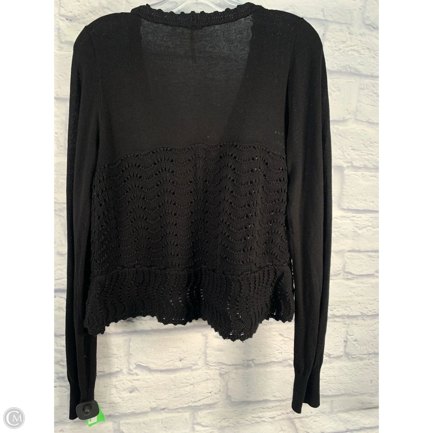 Sweater Cardigan By Free People In Black & Blue, Size: M