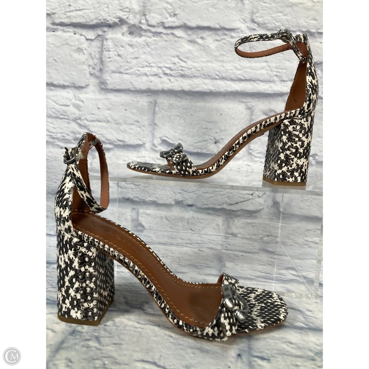 Sandals Designer By Coach In Snakeskin Print, Size: 8.5