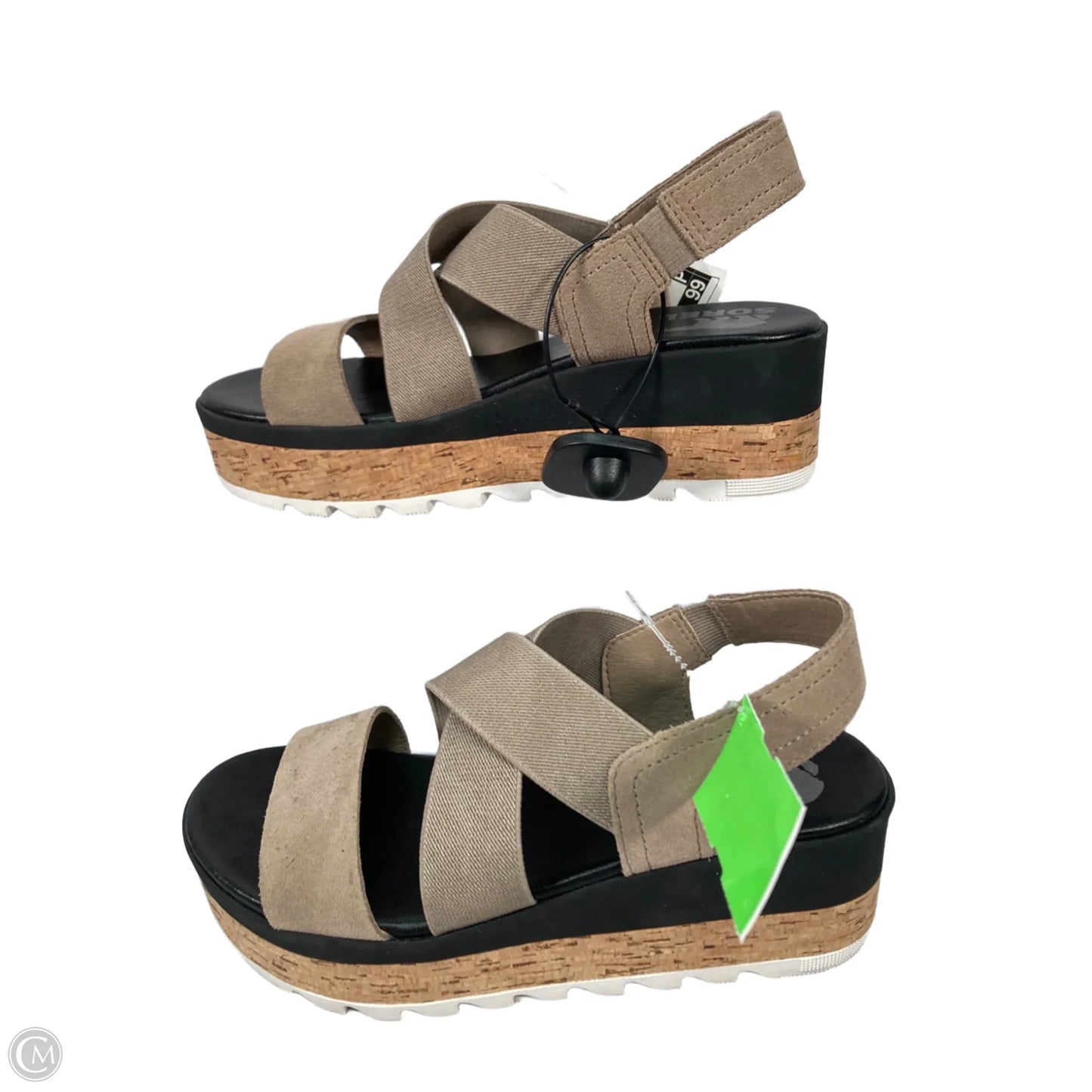Sandals Heels Platform By Sorel In Tan, Size: 6.5