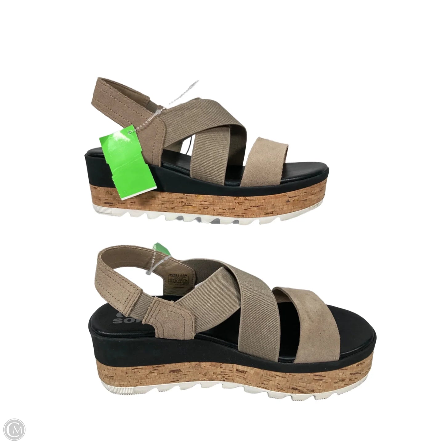 Sandals Heels Platform By Sorel In Tan, Size: 6.5