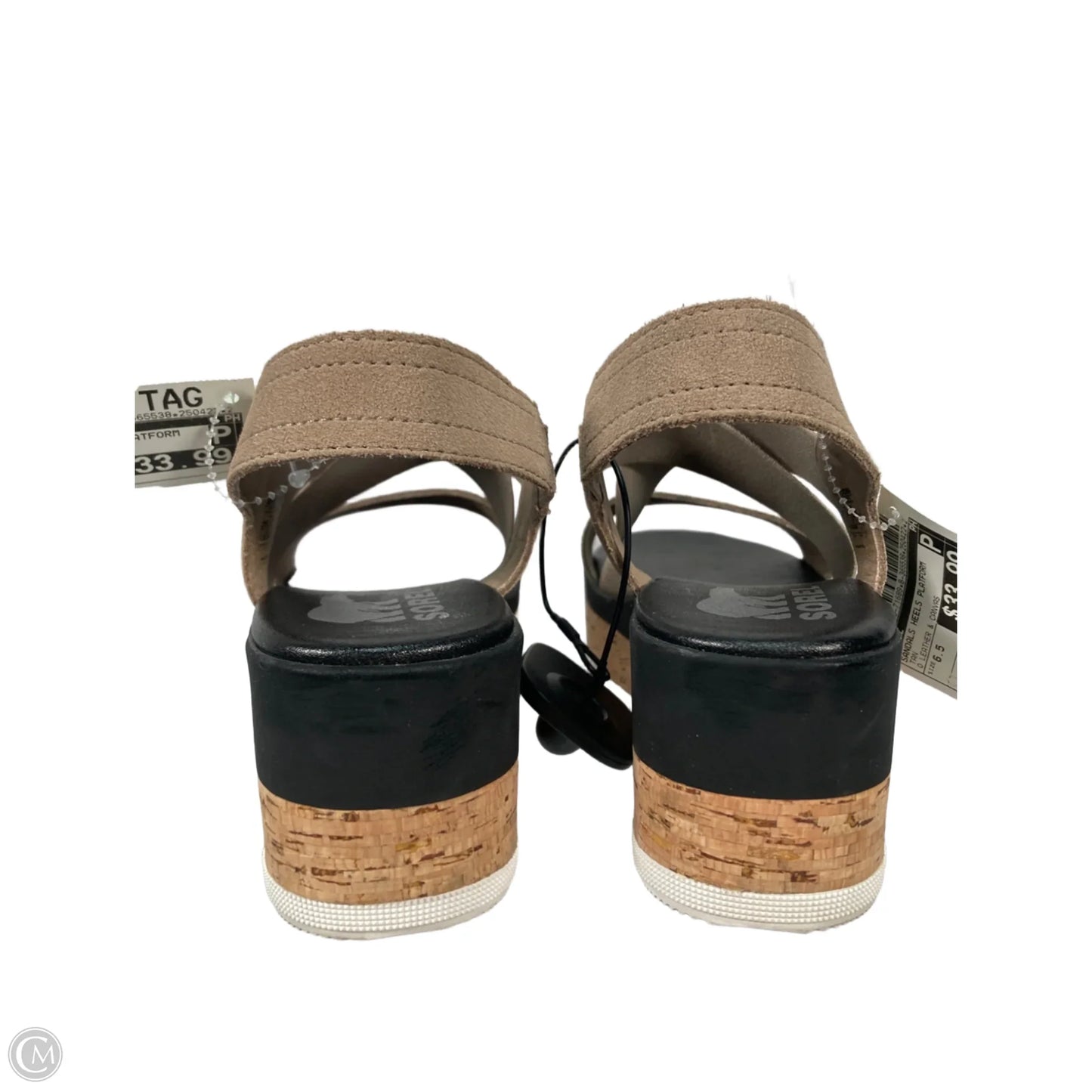 Sandals Heels Platform By Sorel In Tan, Size: 6.5