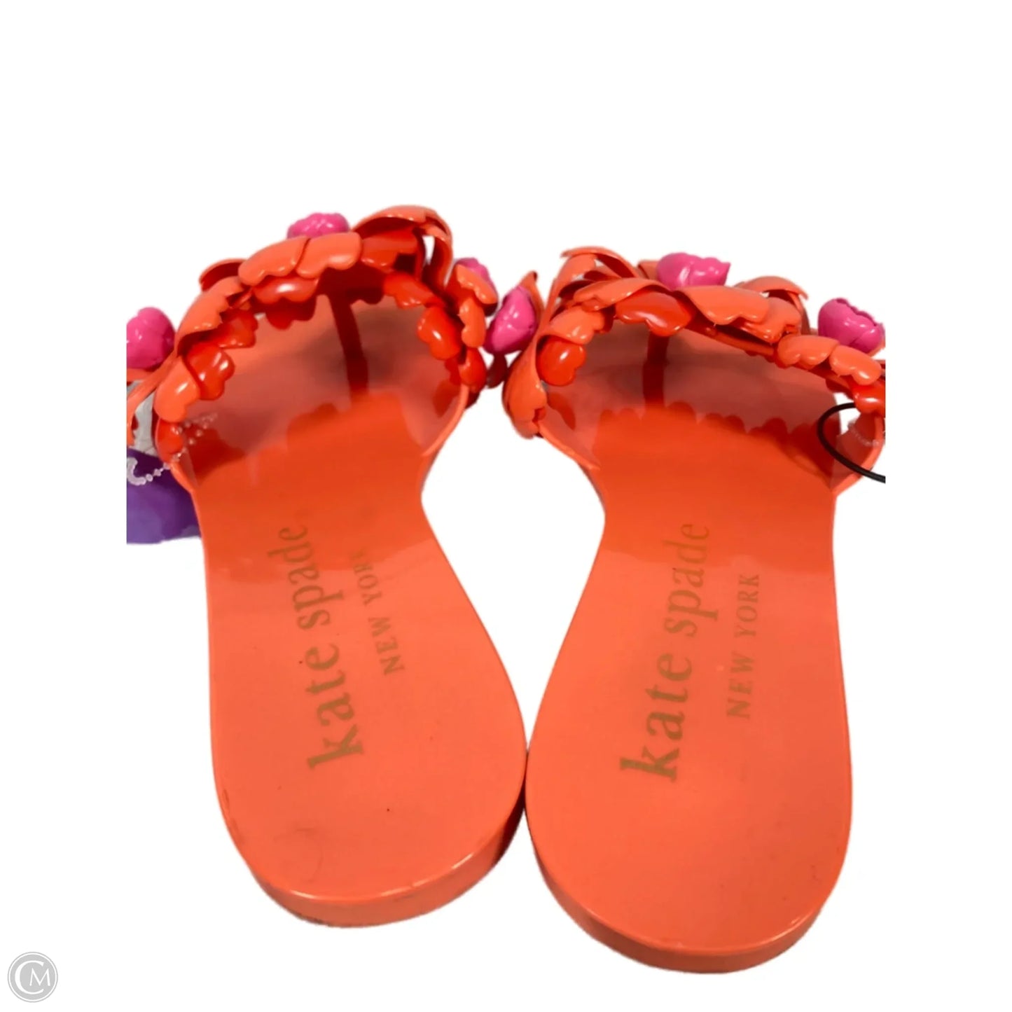 Sandals Designer By Kate Spade In Orange & Pink, Size: 7
