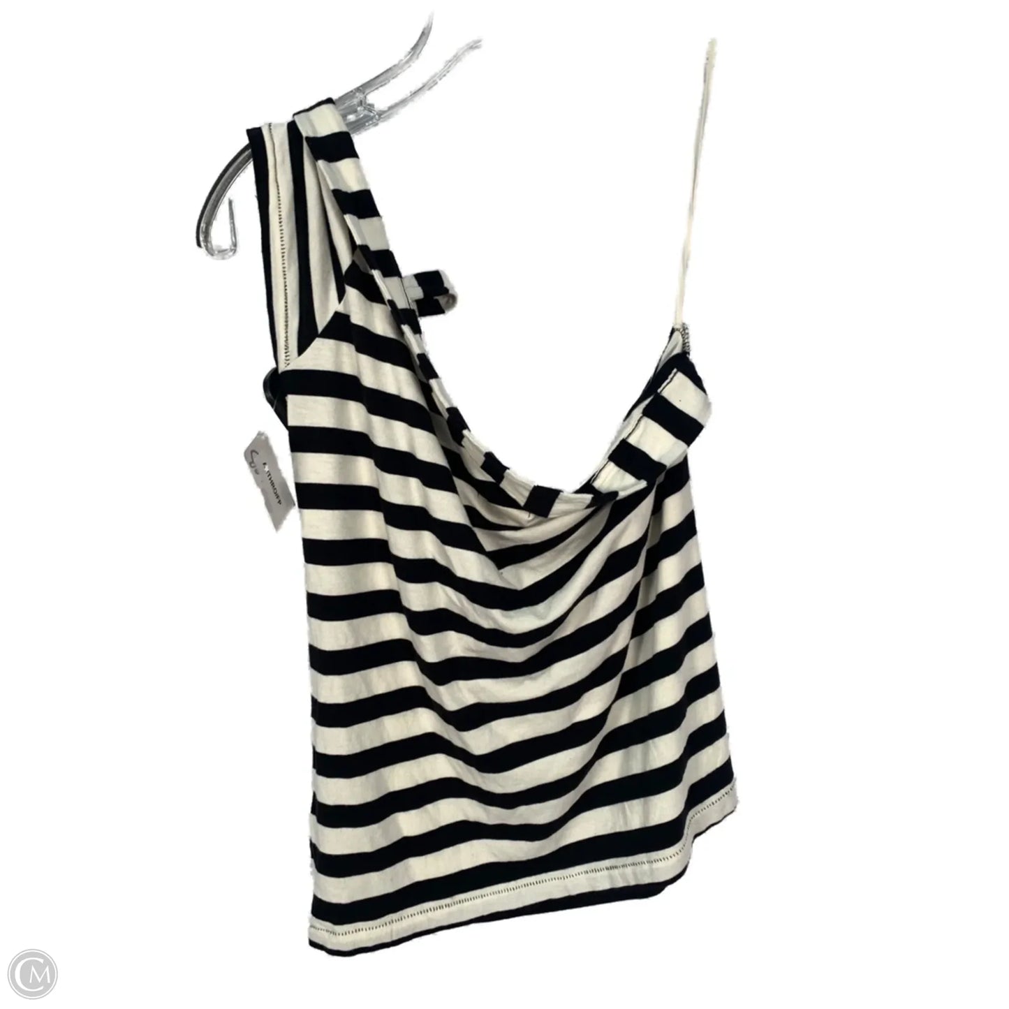 Top Sleeveless By Maeve In Black & Cream, Size: M