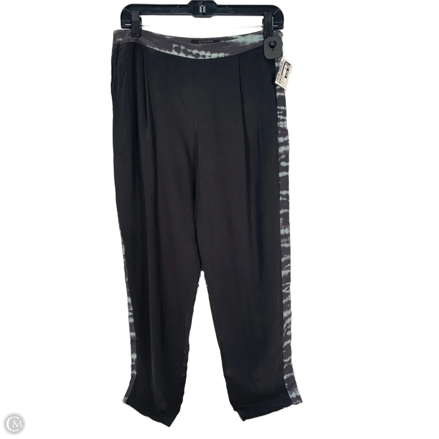 Pants Designer By All Saints In Black & Grey, Size: 6