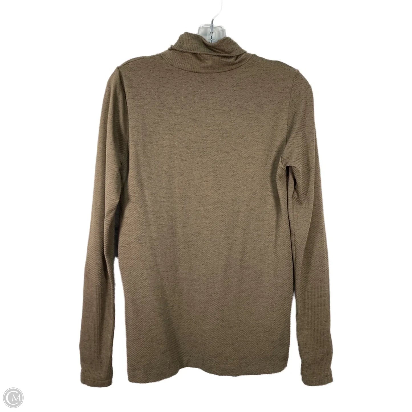 Athletic Top Long Sleeve Collar By Athleta In Brown, Size: M