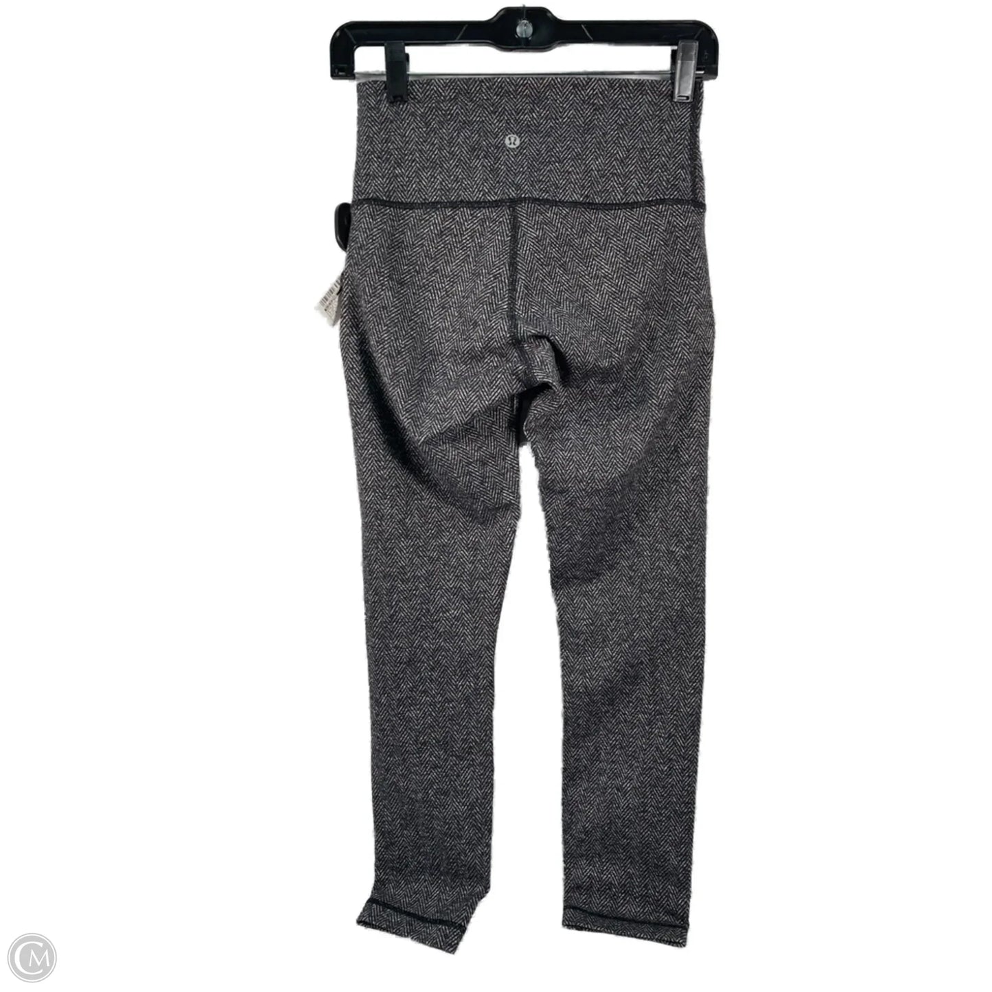 Athletic Leggings By Lululemon In Black & Grey, Size: S