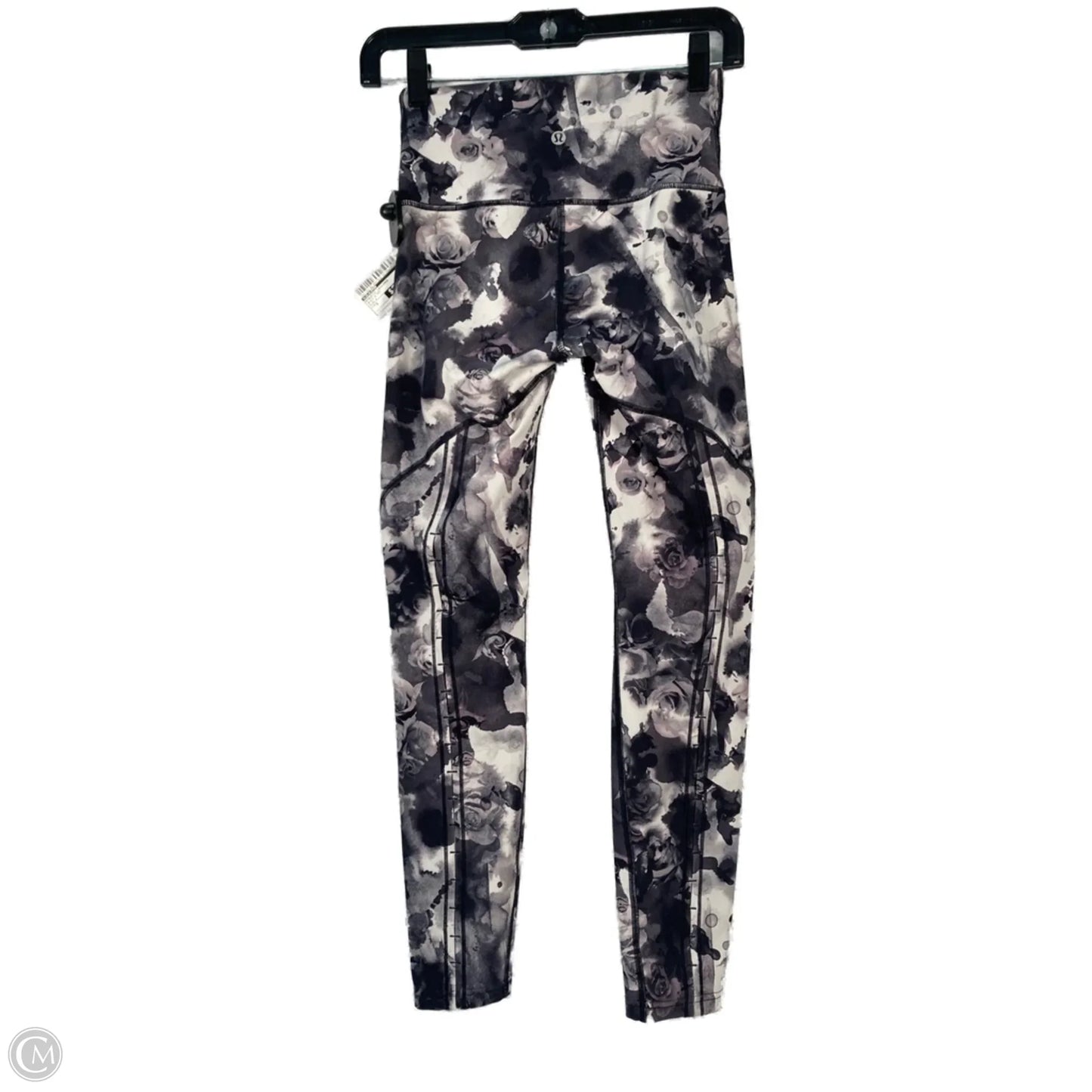 Athletic Leggings By Lululemon In Black & Grey, Size: S