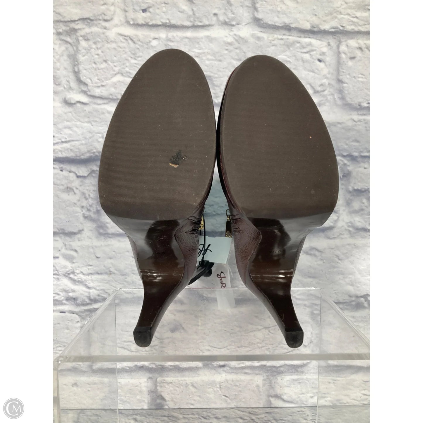 Boots Ankle Heels By Talbots In Brown, Size: 7.5
