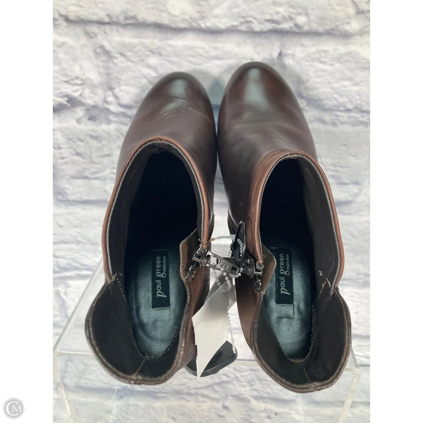 Boots Ankle Heels By Paul Green In Brown, Size: 6.5