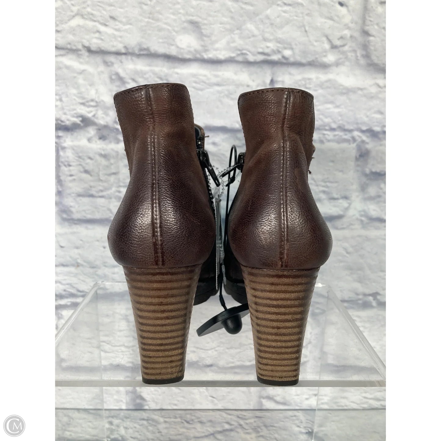Boots Ankle Heels By Paul Green In Brown, Size: 6.5