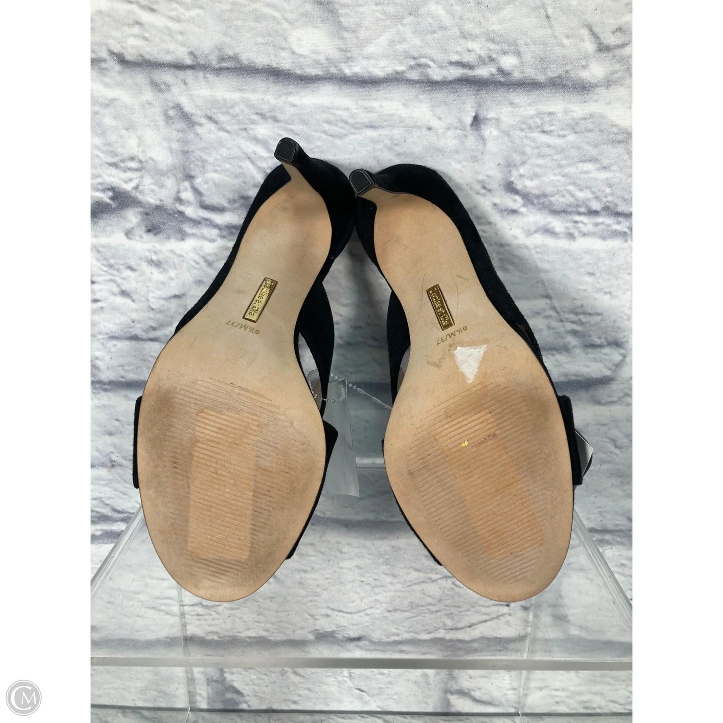 Sandals Heels Stiletto By Louise Et Cie In Black, Size: 6.5