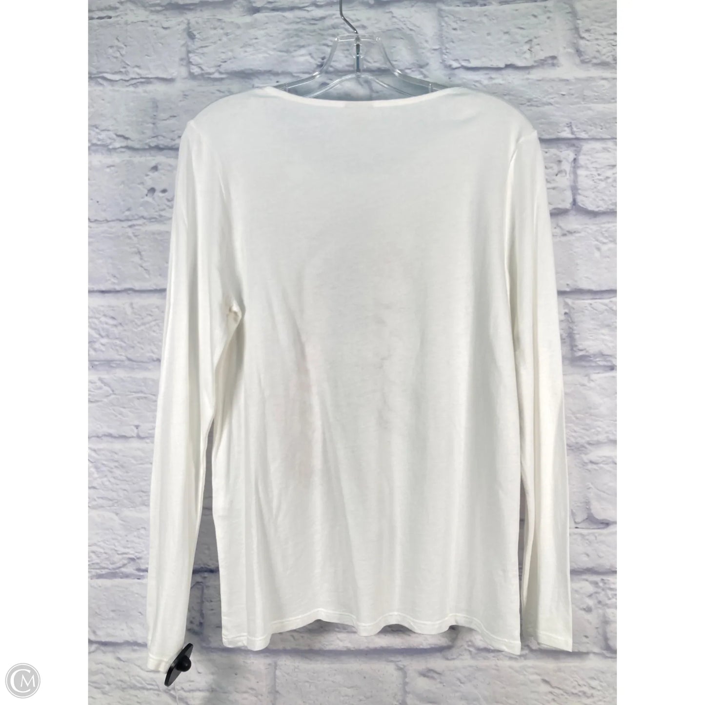 Top Long Sleeve By Chicos In Black & Cream, Size: S