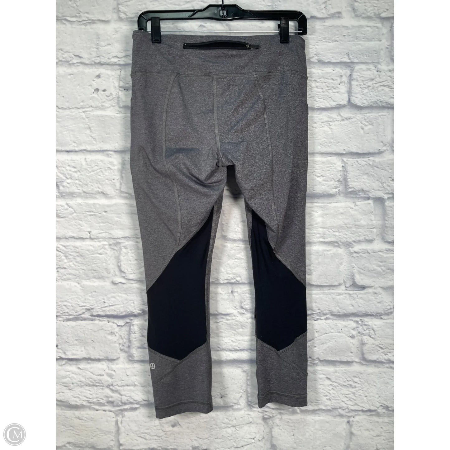 Athletic Leggings By Lululemon In Black & Grey, Size: S