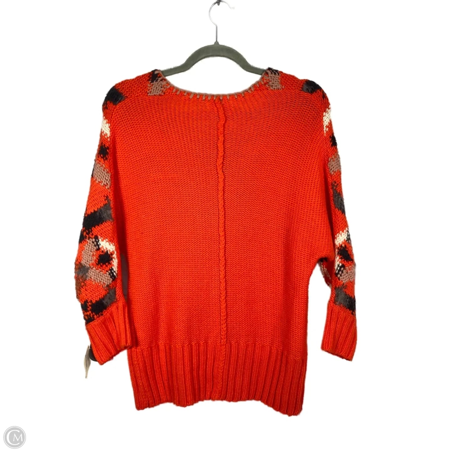 Sweater By Anthropologie In Black & Orange, Size: Xs