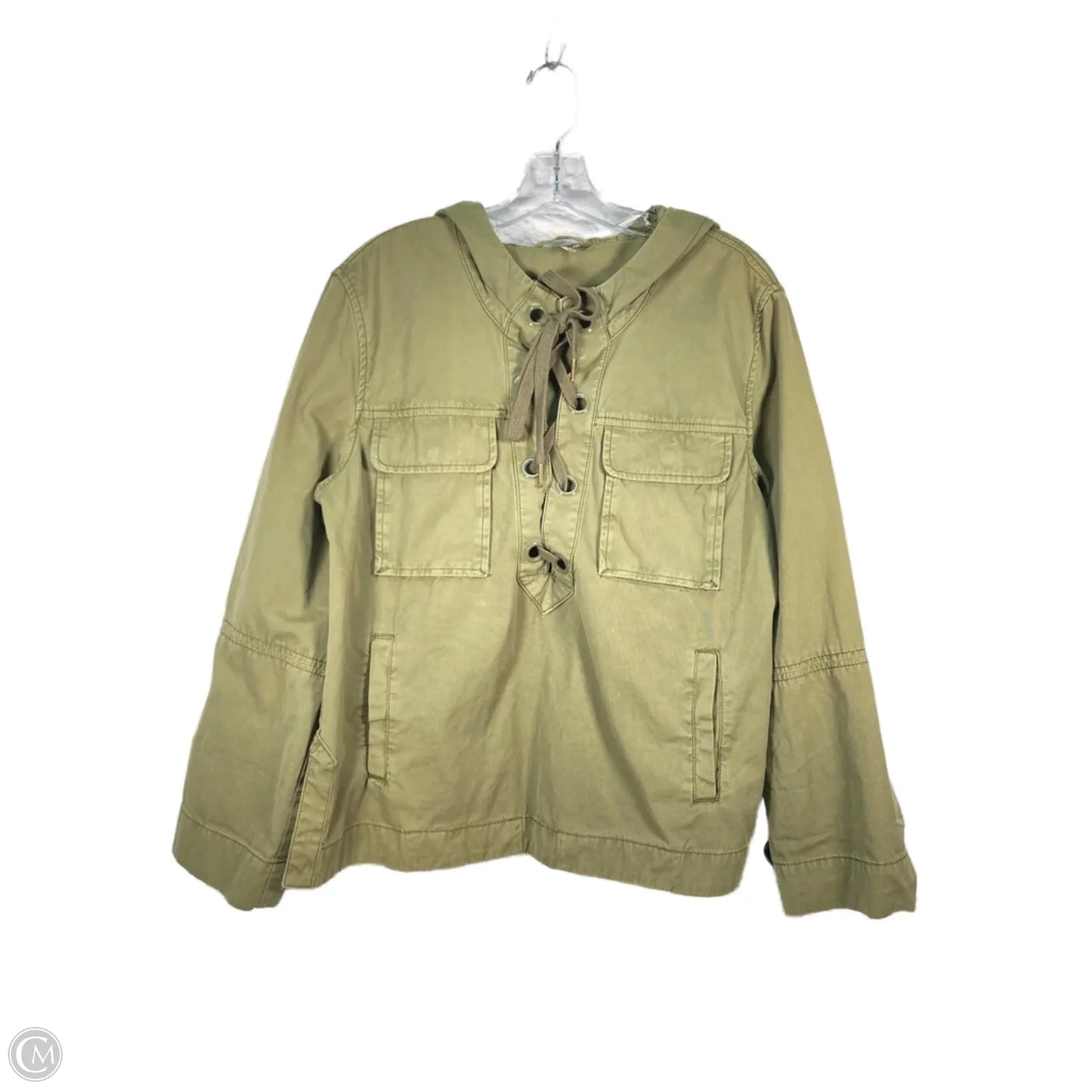 Jacket Shirt By Free People In Green, Size: S