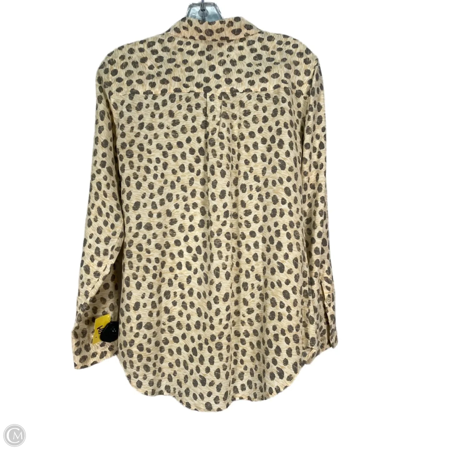 Blouse Long Sleeve By Equipment In Animal Print, Size: S