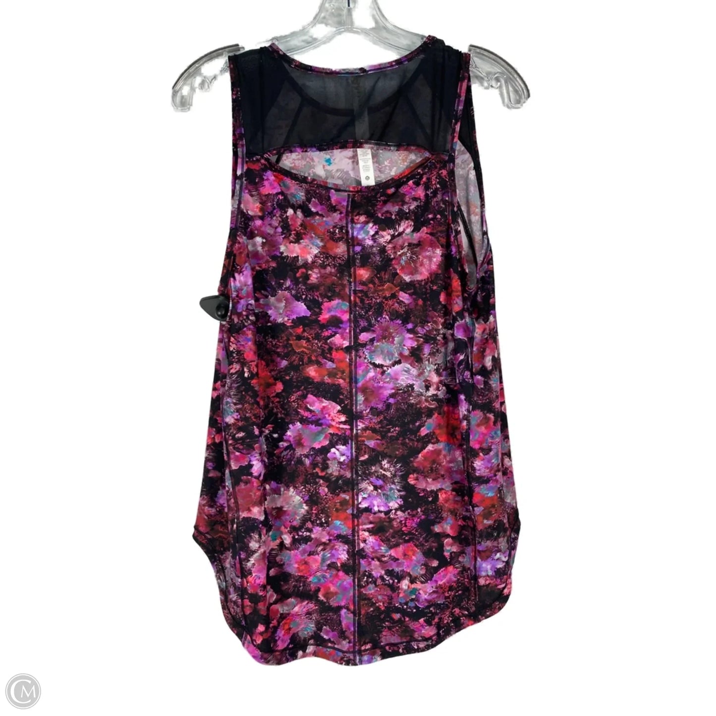 Athletic Tank Top By Lululemon In Black & Purple, Size: M