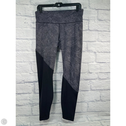 Athletic Leggings By Lululemon In Black & White, Size: M