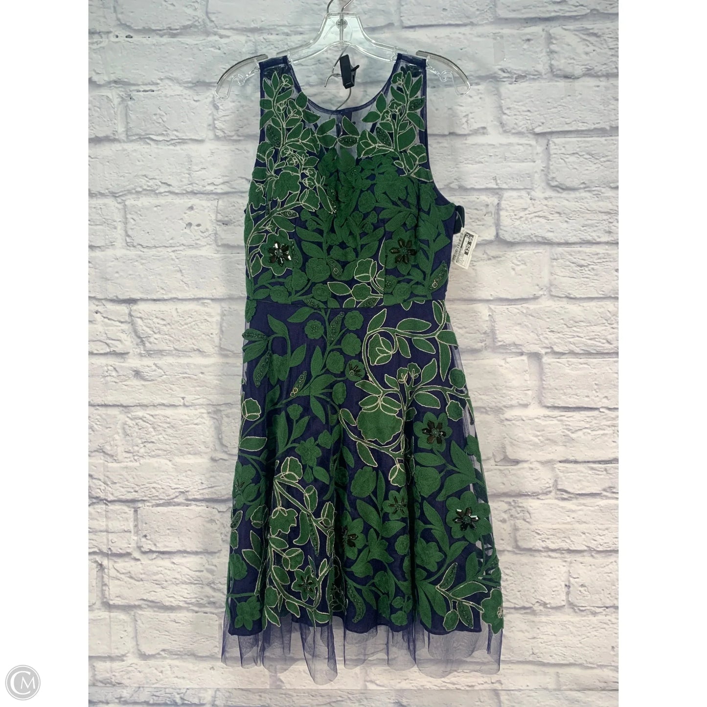 Dress Party Short By Anthropologie In Blue & Green, Size: S