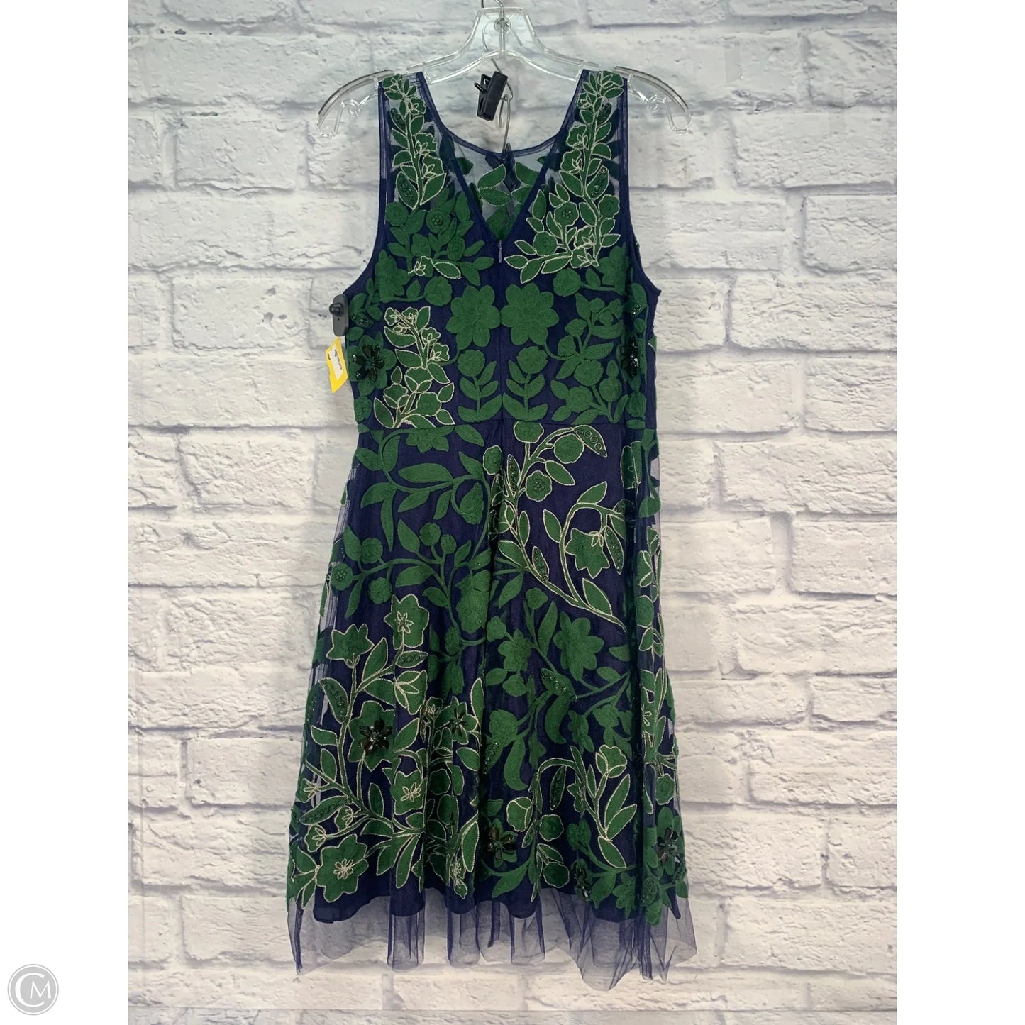 Dress Party Short By Anthropologie In Blue & Green, Size: S