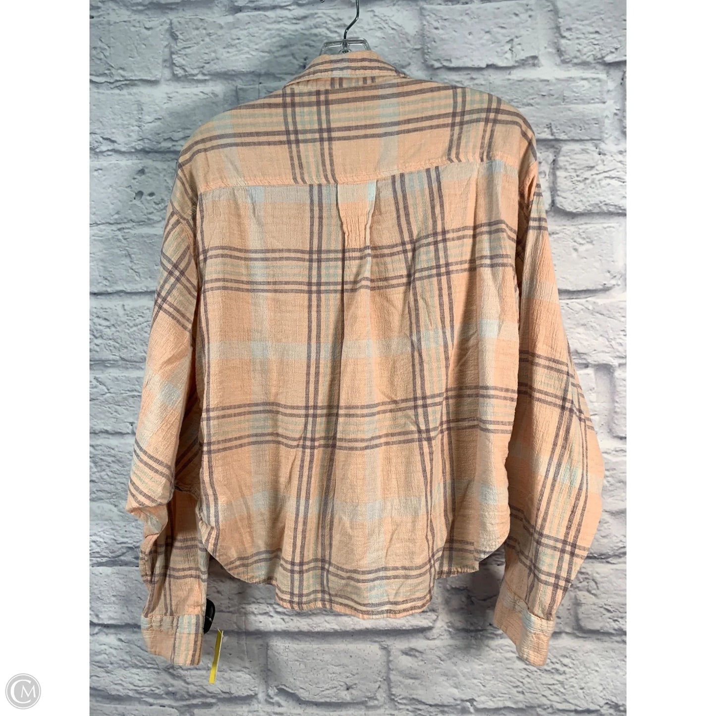 Top Long Sleeve By Free People In Pink & Purple, Size: M