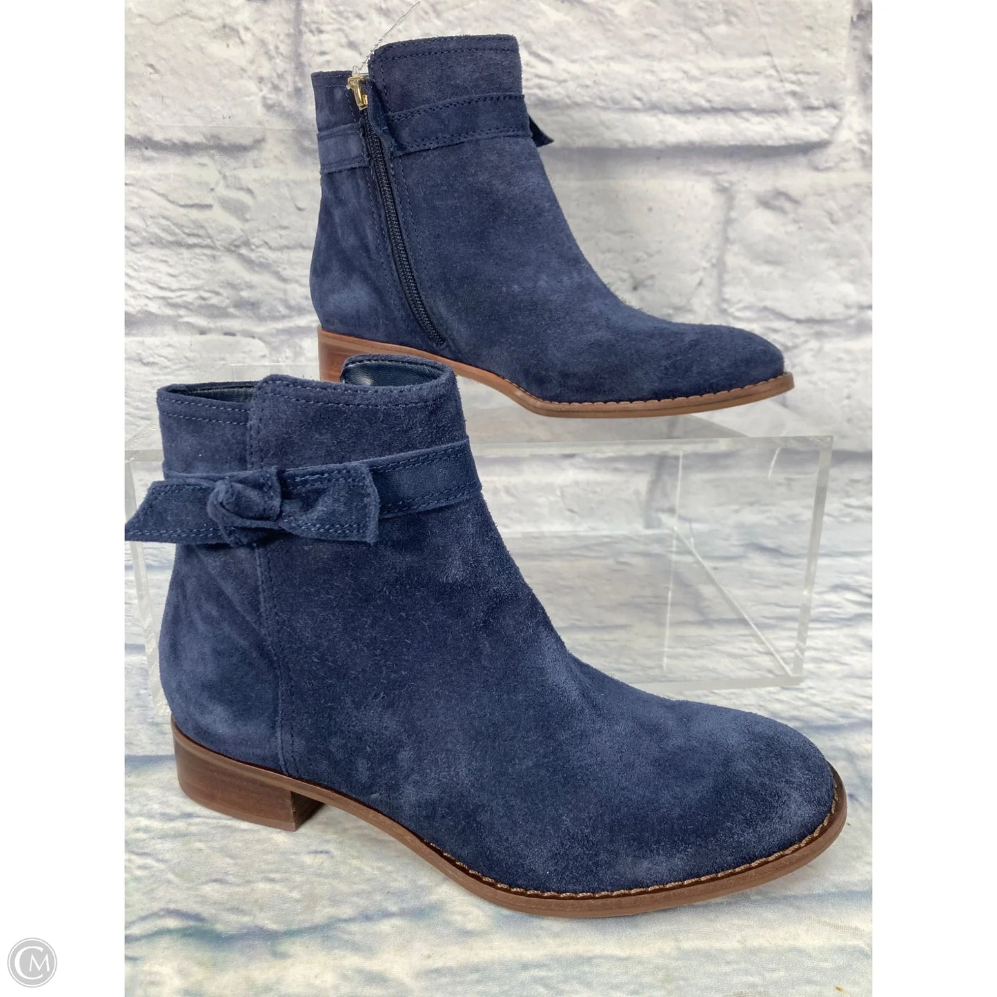 Boots Ankle Heels By Talbots In Blue, Size: 7.5