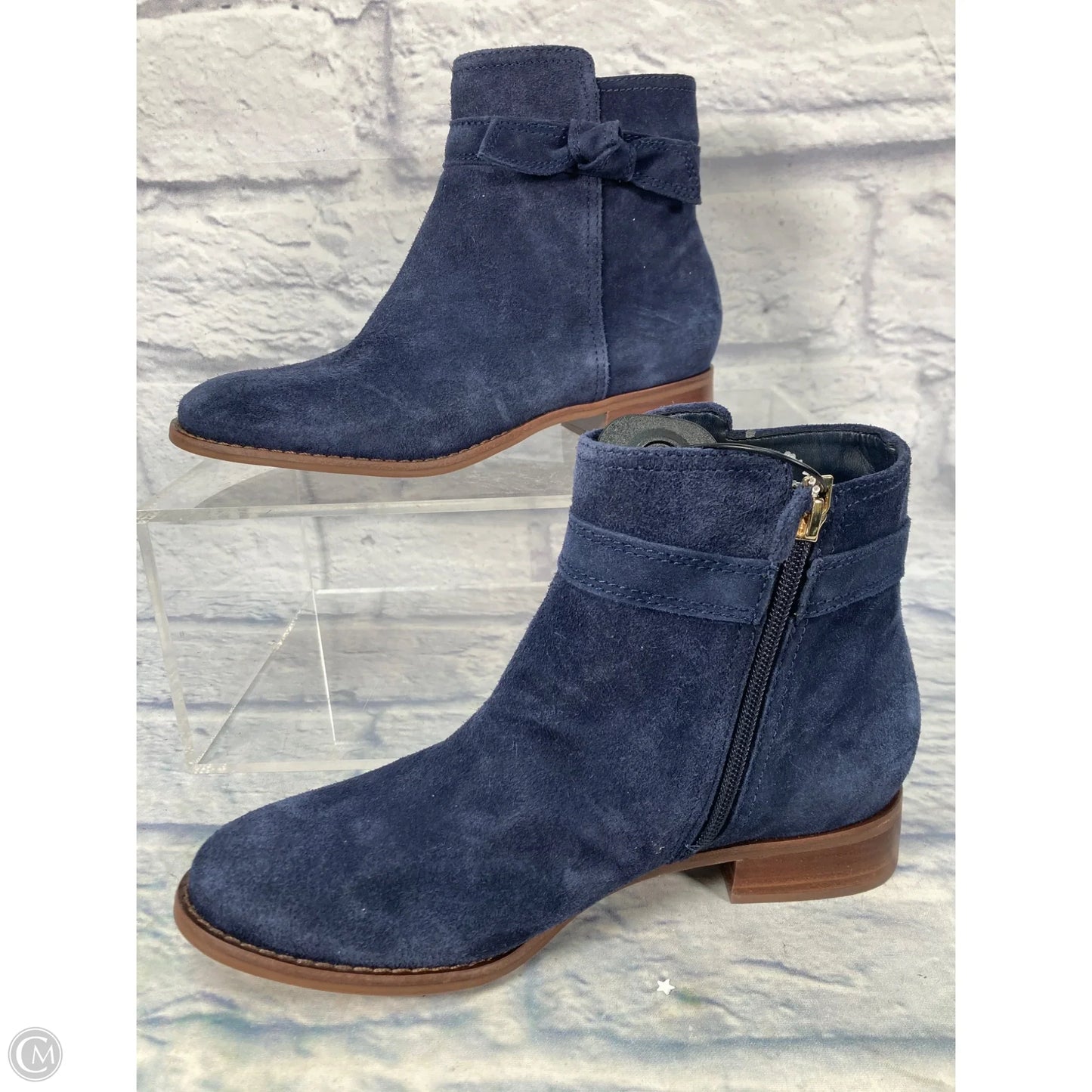 Boots Ankle Heels By Talbots In Blue, Size: 7.5