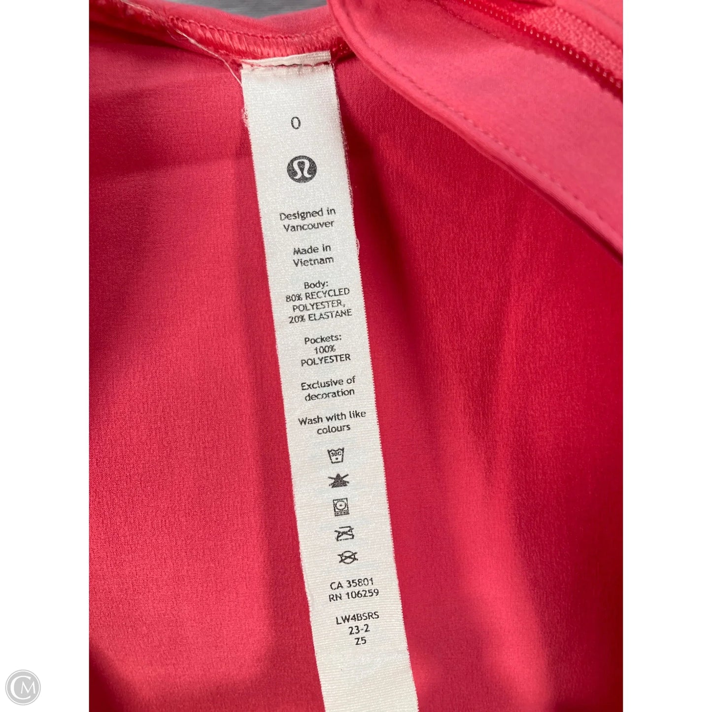 Athletic Jacket By Lululemon In Pink, Size: Xs