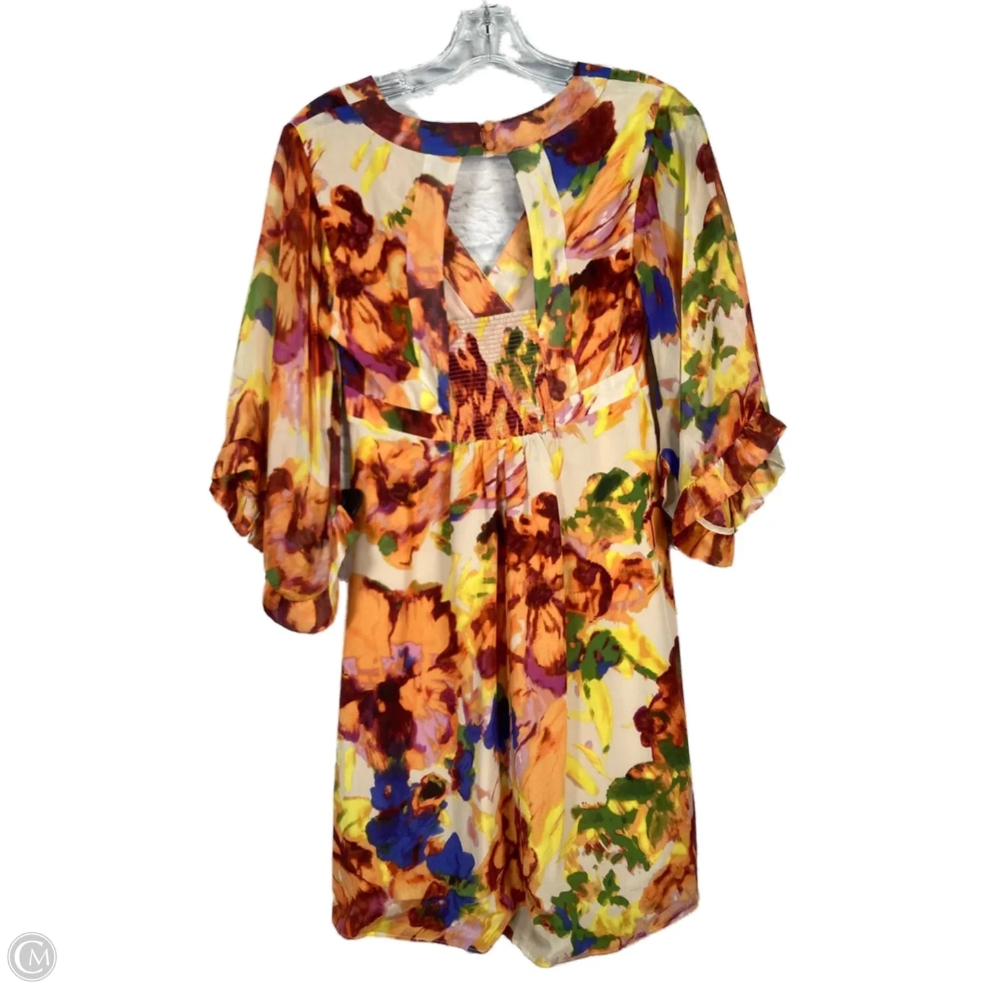 Dress Casual Short By Maeve In Orange & Yellow, Size: Xs