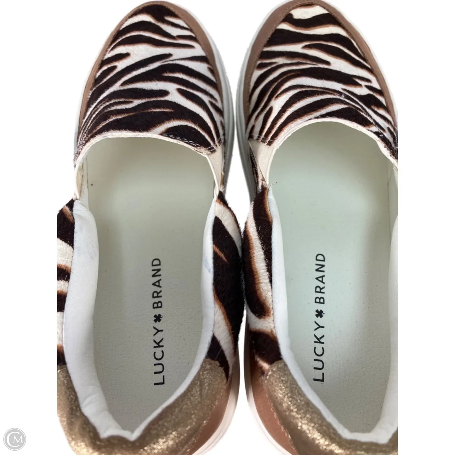 Shoes Sneakers By Lucky Brand In Brown & Cream, Size: 9.5