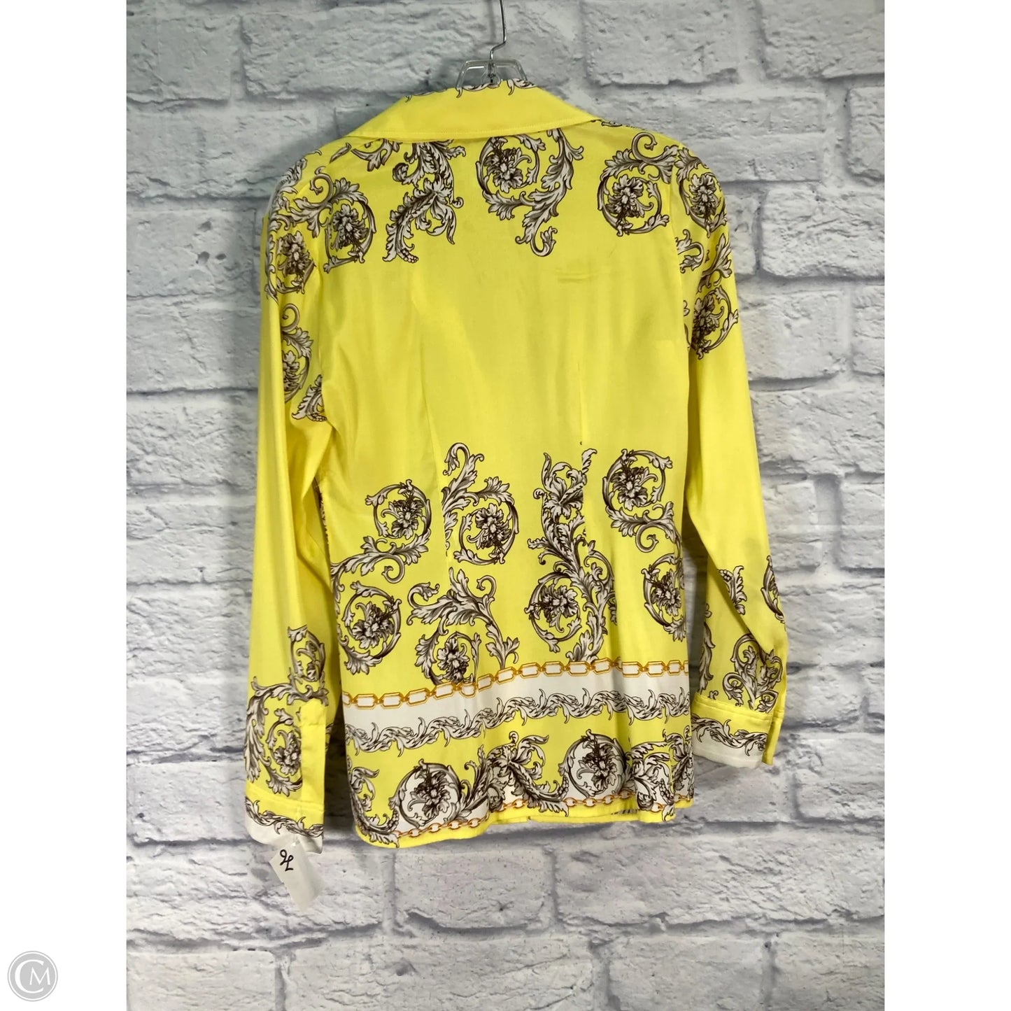 Top Long Sleeve By Cache In Yellow, Size: Xs