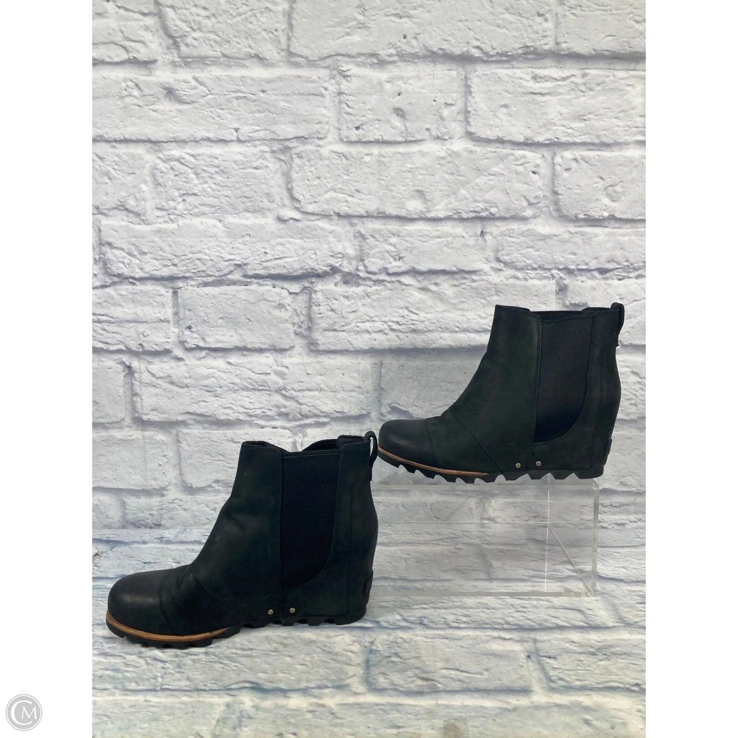 Boots Ankle Heels By Sorel In Black, Size: 10