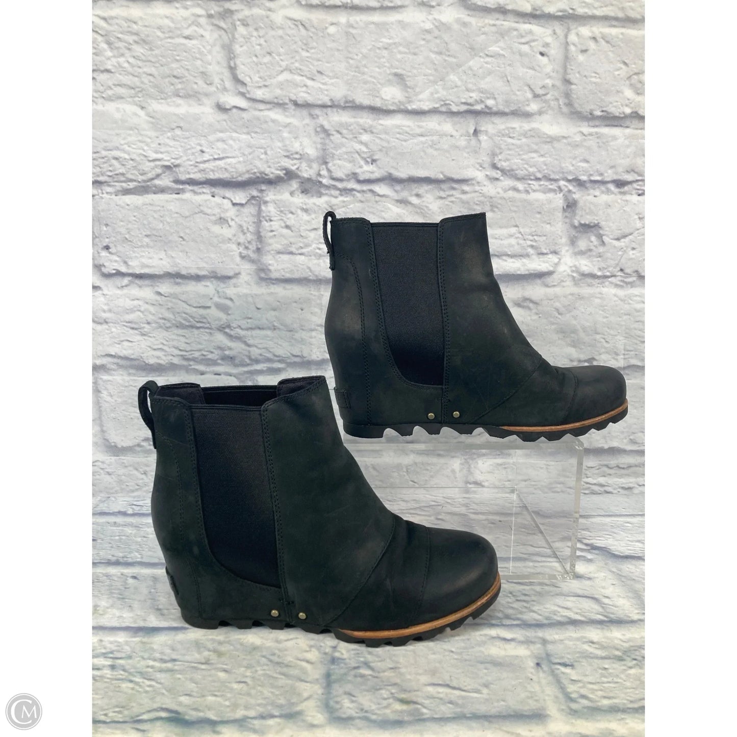 Boots Ankle Heels By Sorel In Black, Size: 10