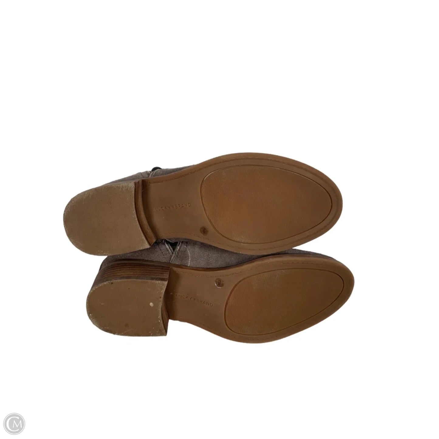 Boots Leather By Lucky Brand In Brown, Size: 7.5