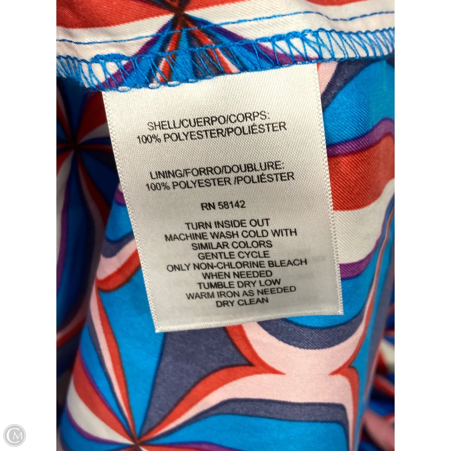 Dress Party Long By Maggy London In Blue & Red & White, Size: Xl
