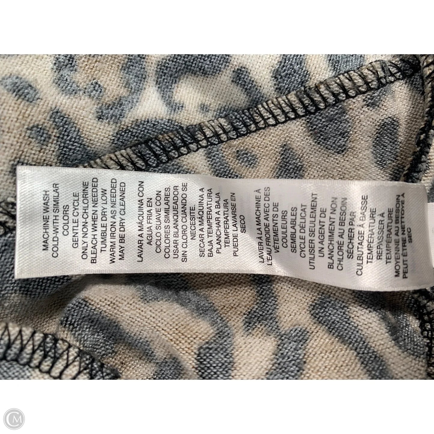 Tunic Long Sleeve By Chicos In Animal Print, Size: L