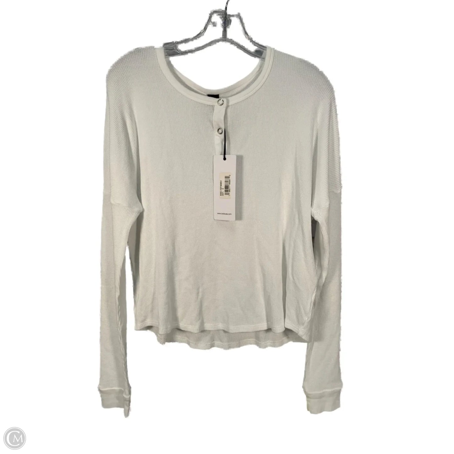 Top Long Sleeve By Bobi In White, Size: S