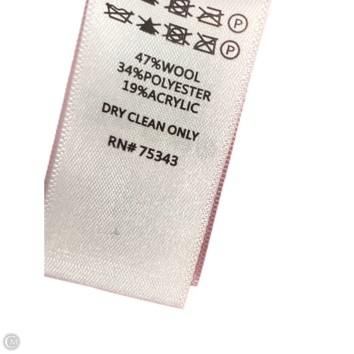 Coat Peacoat By Rachel Zoe In Black & Grey, Size: M