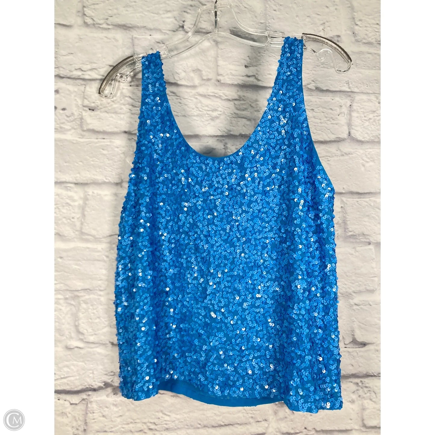 Top Sleeveless Designer By Alice + Olivia In Blue, Size: M