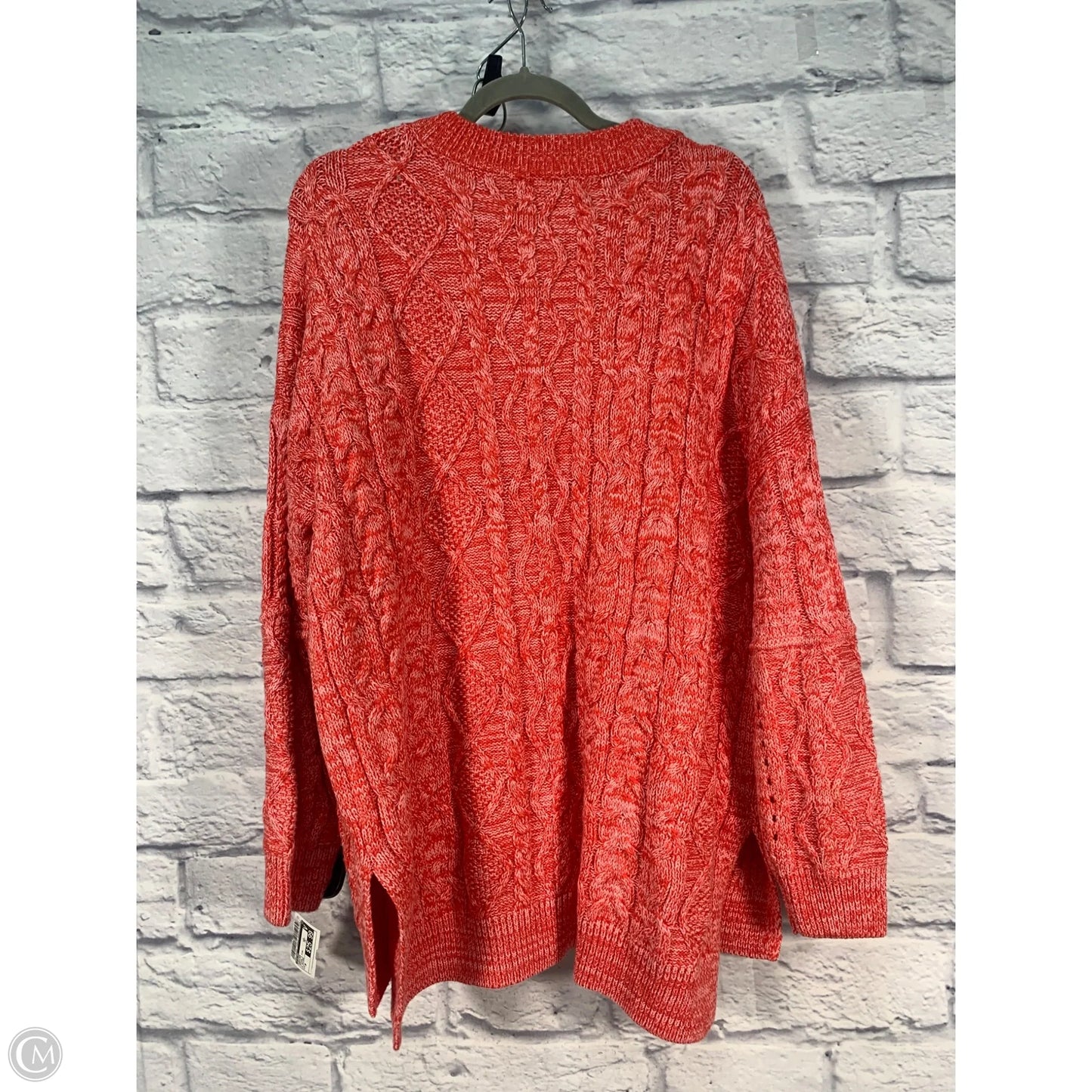 Sweater By Pilcro In Orange & Pink, Size: M
