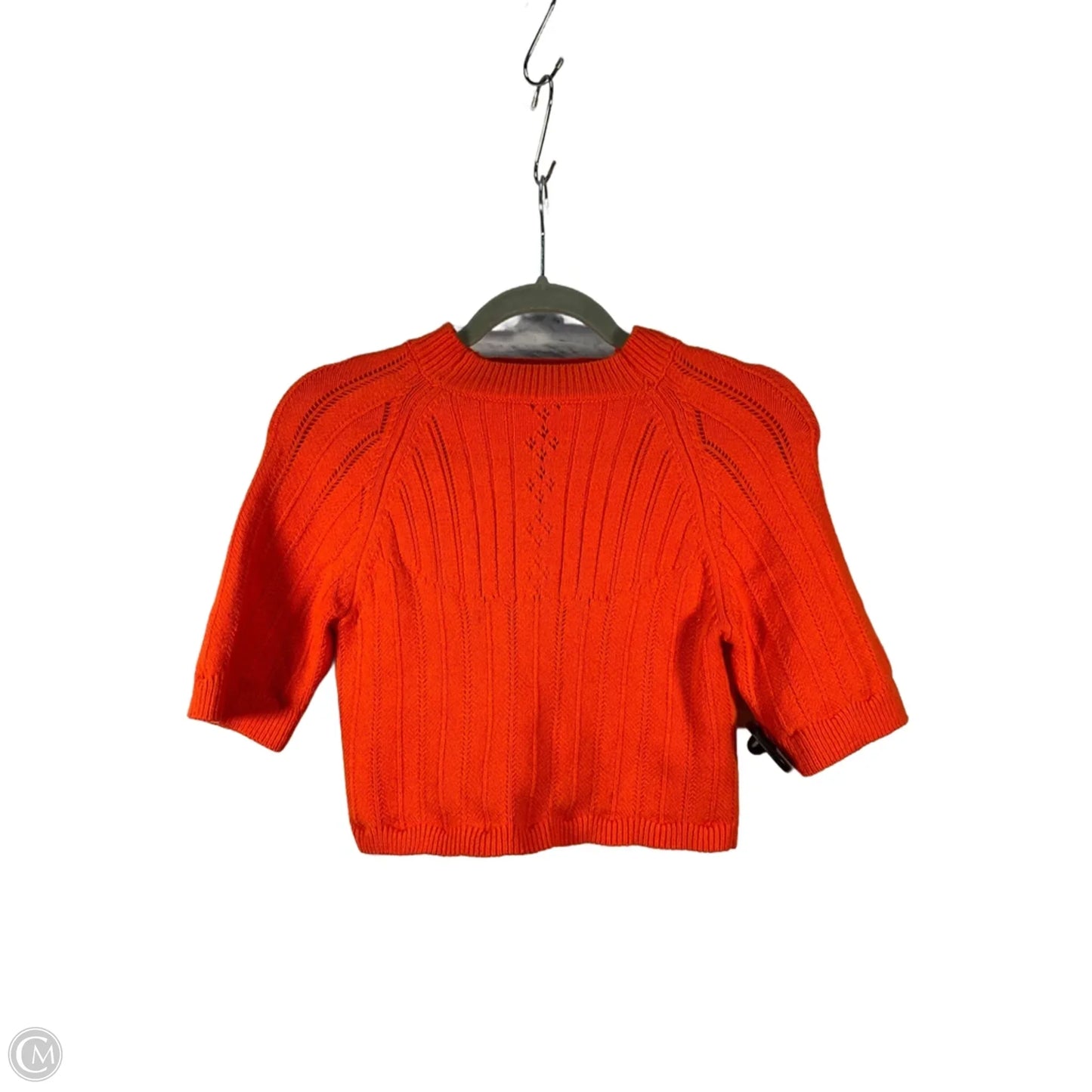 Sweater Short Sleeve By Free People In Orange, Size: L