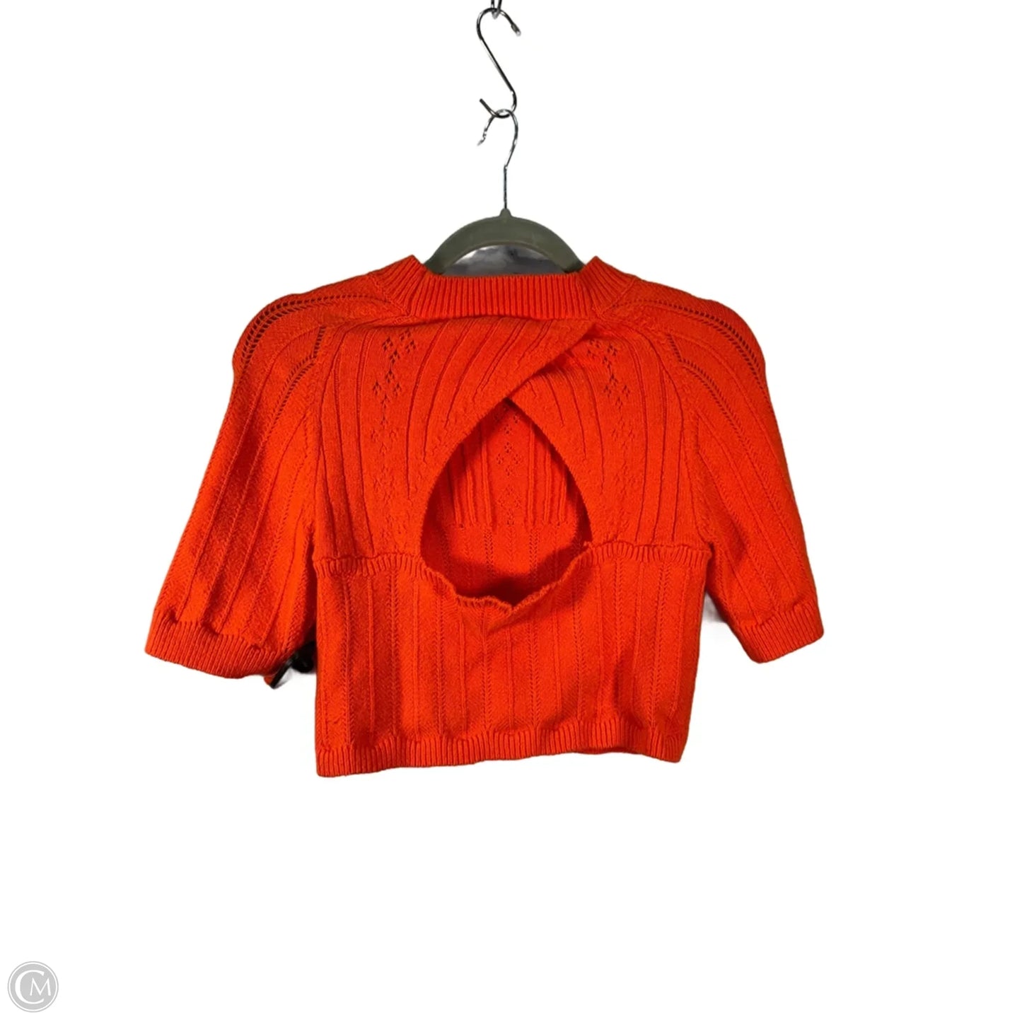 Sweater Short Sleeve By Free People In Orange, Size: L