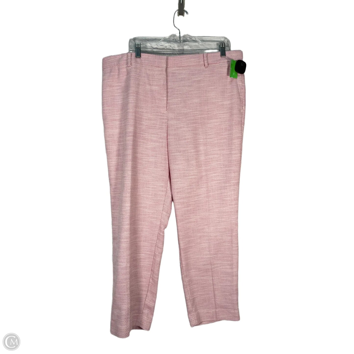 Pants Cropped By Ann Taylor In Pink & White, NEW! Size: 16