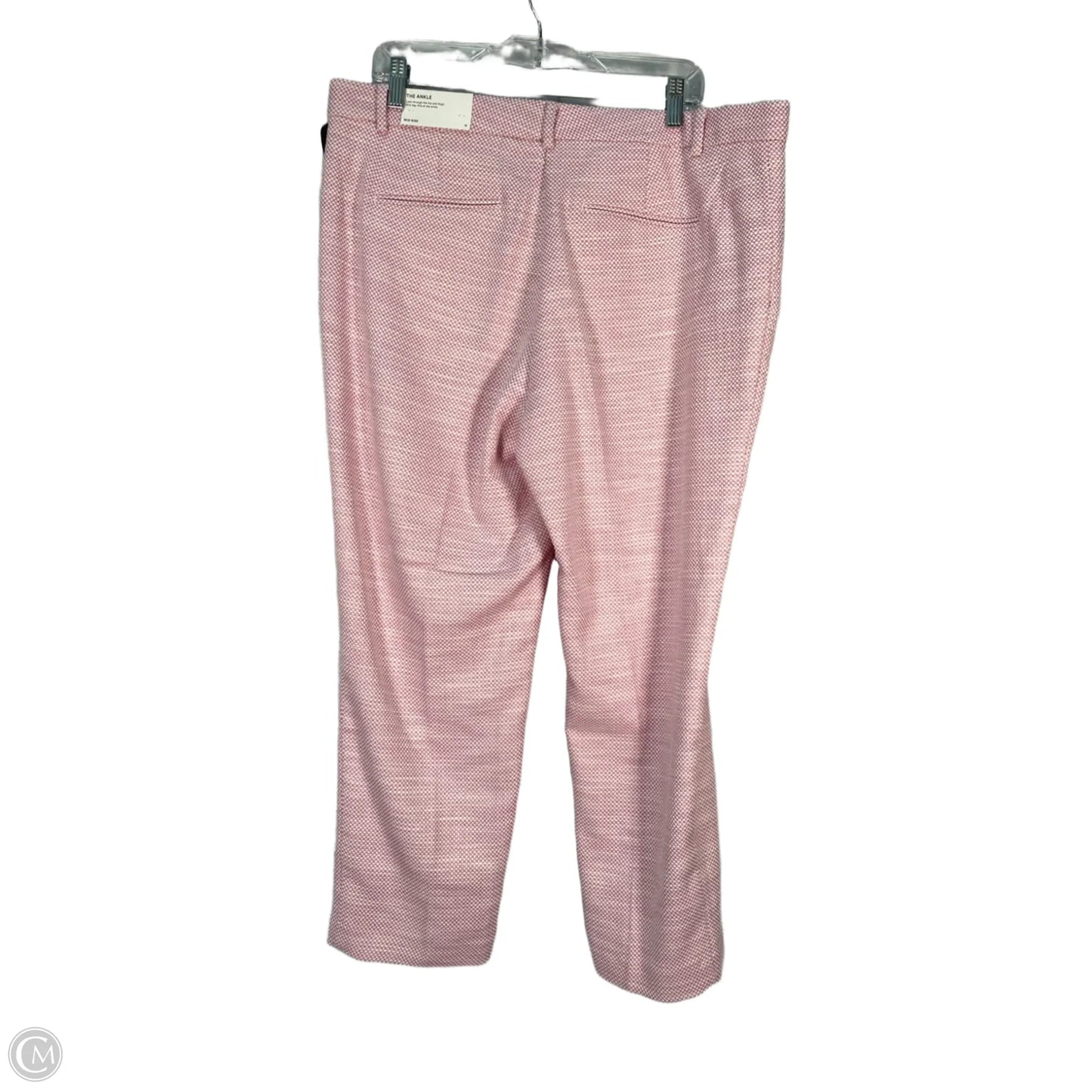 Pants Cropped By Ann Taylor In Pink & White, NEW! Size: 16