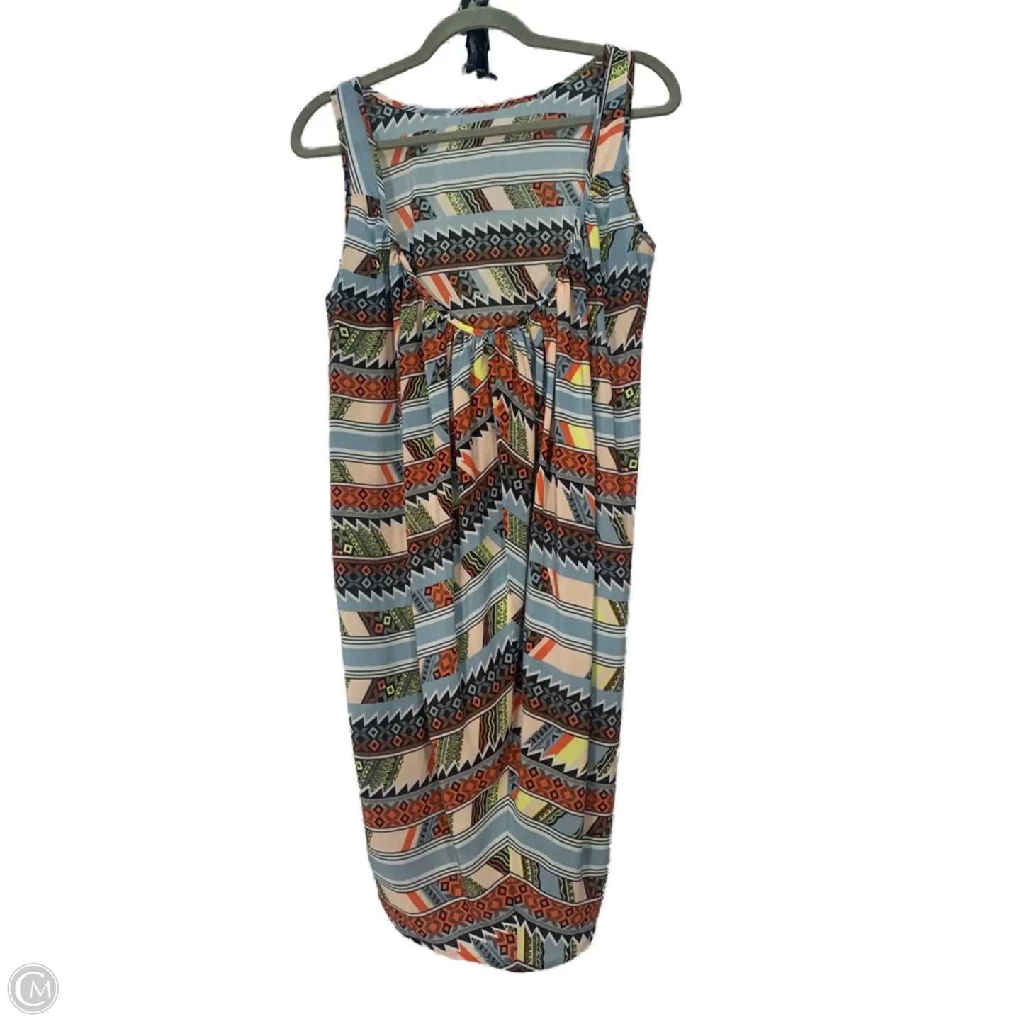 Dress Casual Midi By The Odells In Blue & Orange, Size: S